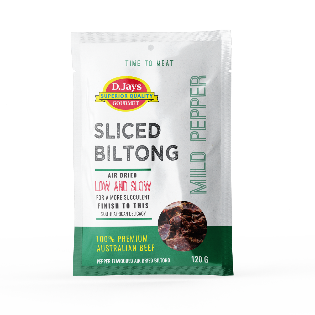 D.Jays Gourmet - Mild Pepper Sliced Biltong (120g)