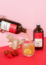 Load image into Gallery viewer, Six Barrel Soda Co. - Strawberry & Ginger Soda Syrup