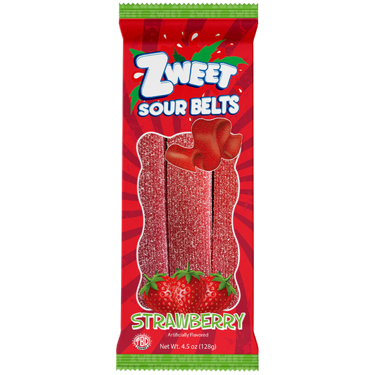 ZWEET - Sour Belts - Strawberry (128g)