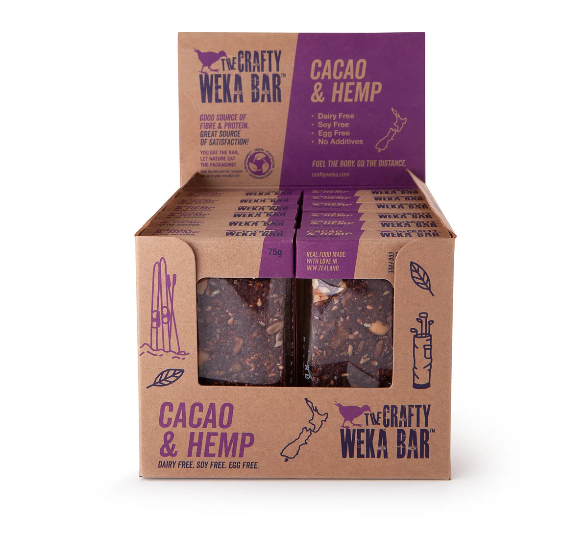 Crafty Weka - Cacao & Hemp - Bar (75g)