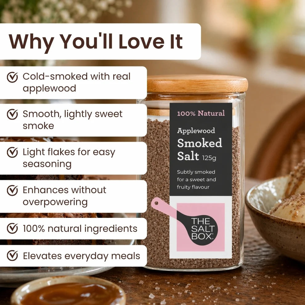 The Salt Box - Applewood Smoked Salt Jar (125g)
