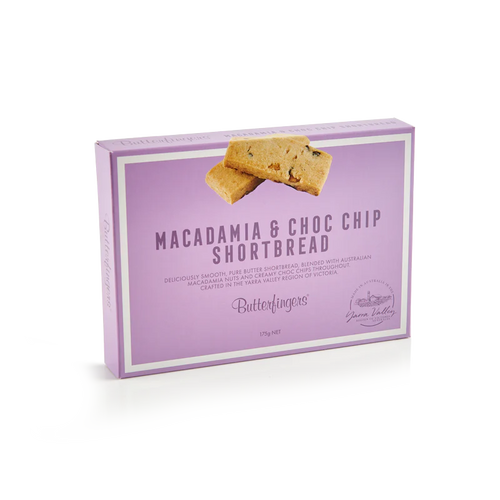 Butterfingers - Shortbread - Macadamia & Choc Chip (175g)