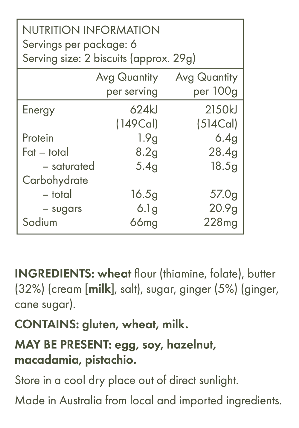 Butterfingers - Shortbread - Ginger (175g)