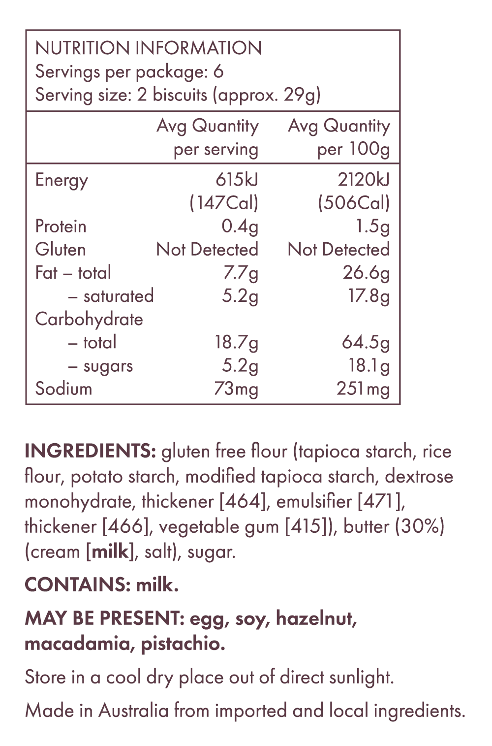 Butterfingers - Shortbread - Pure Butter Gluten Free (175g)
