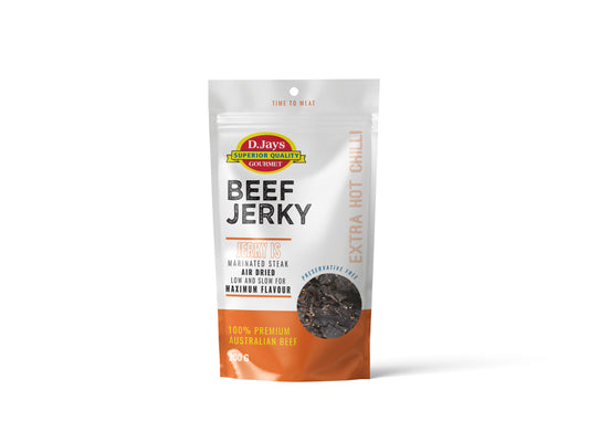 D.Jays Gourmet - Extra Hot Chilli Beef Jerky (200g)
