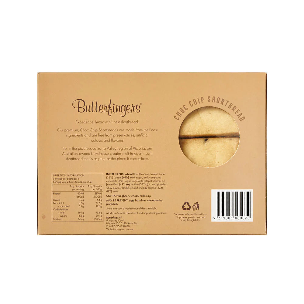 Butterfingers - Shortbread - Choc Chip (175g)