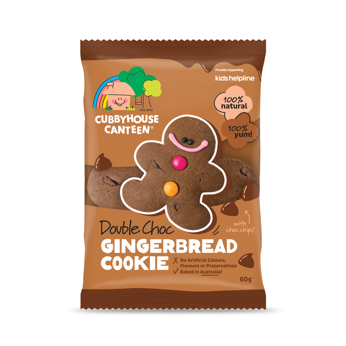 Cubbyhouse Canteen - Gingerbread Cookie - Double Choc (60g)