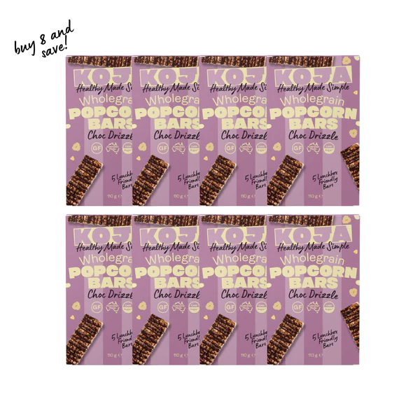 KOJA - Choc Drizzle Wholegrain Popcorn Bar (110g)