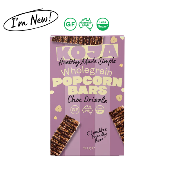 KOJA - Choc Drizzle Wholegrain Popcorn Bar (110g)