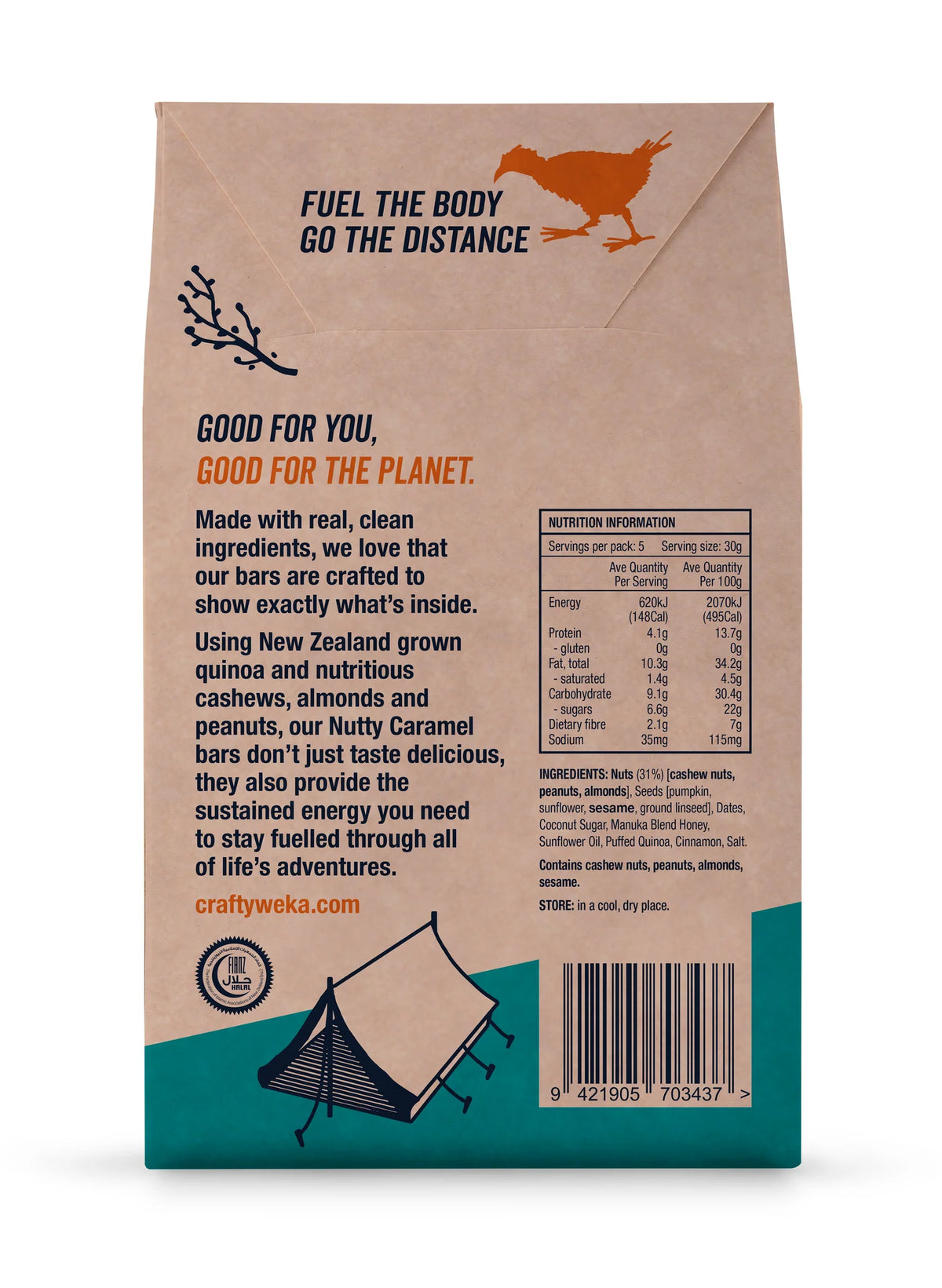 Crafty Weka - Nutty Caramel - Bites (150g)