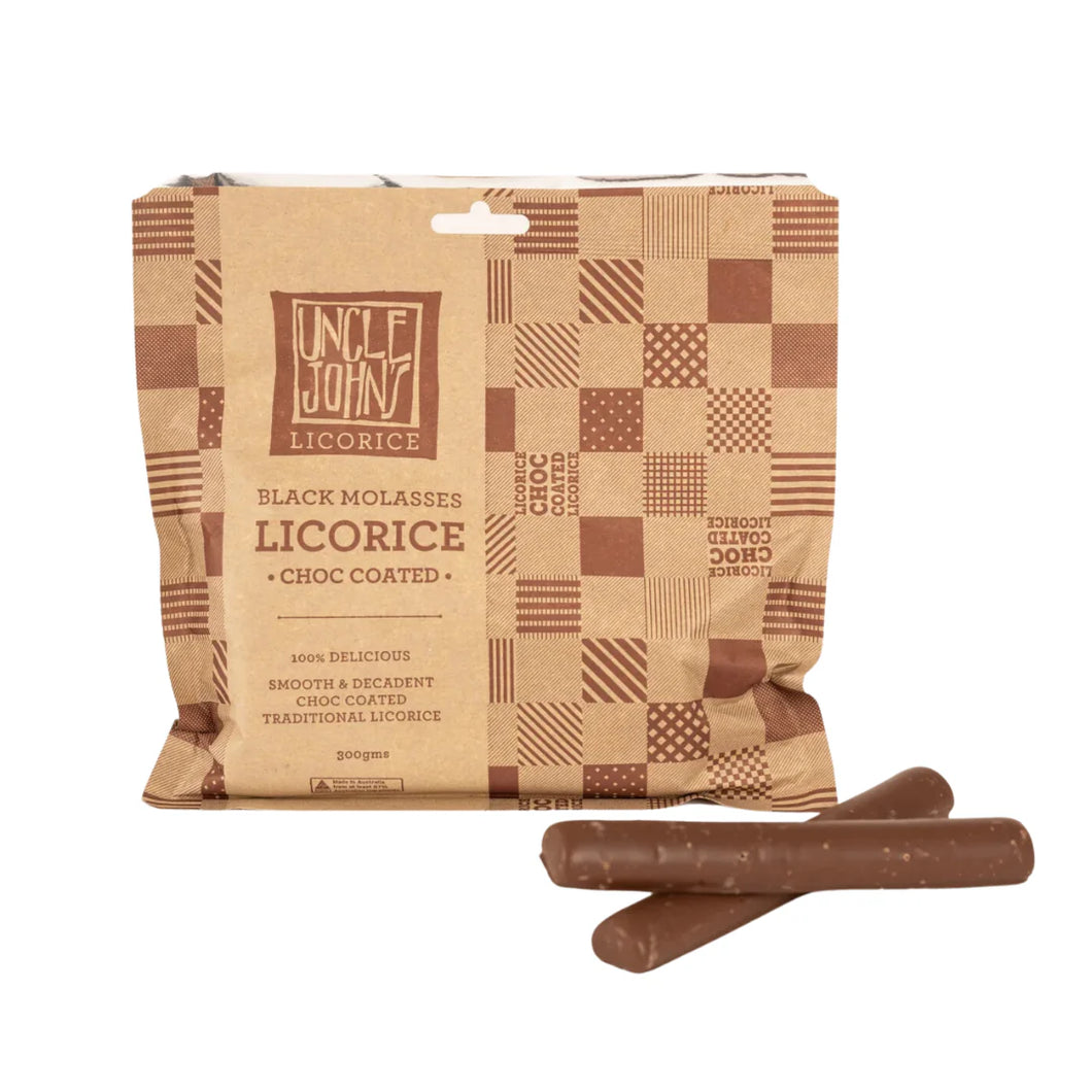Uncle John's - Choc Coated Molasses Licorice (300g)