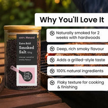 Load image into Gallery viewer, The Salt Box - Extra Bold Smoked Salt Jar (135g)