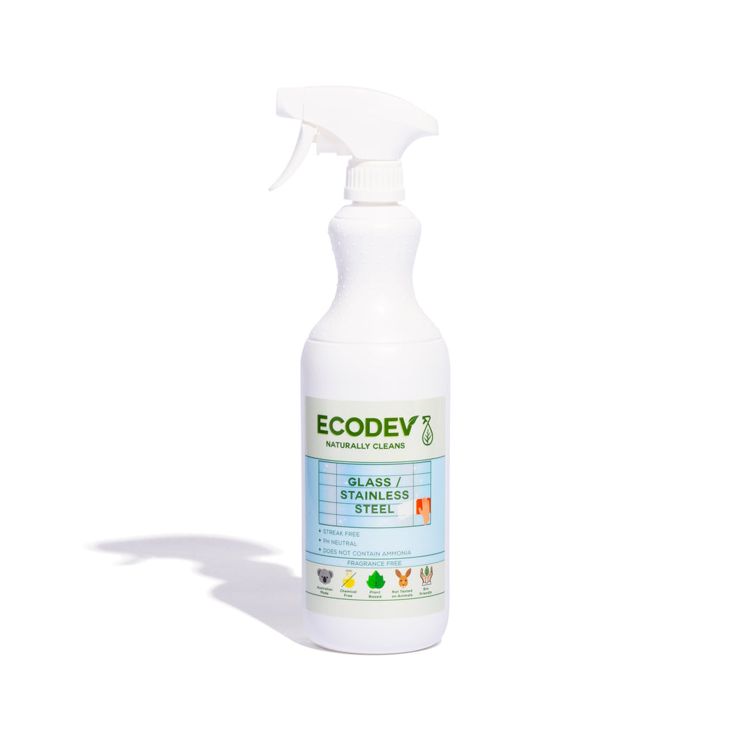 Ecodev - Glass & Stainless Steel Cleaner Spray (1 Litre)