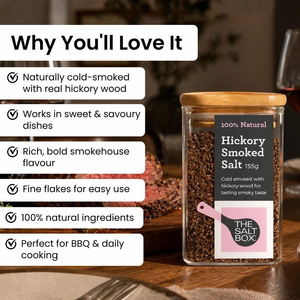 The Salt Box - Hickory Smoked Salt Jar (155g)