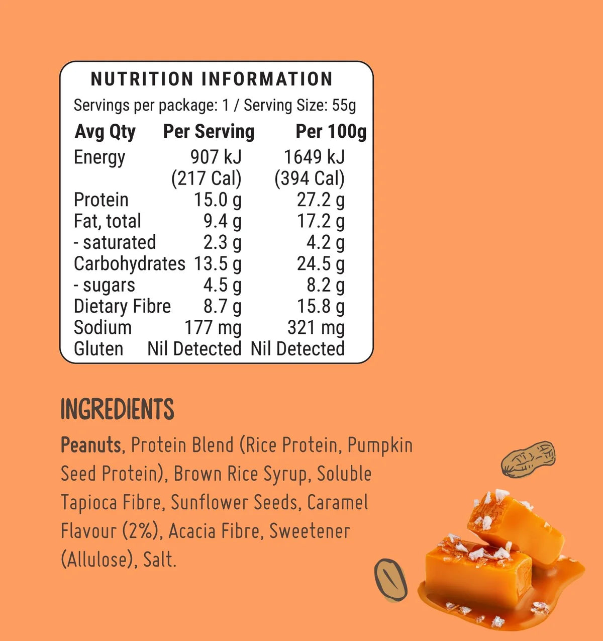 FodBods - Protein Bar - Salted Caramel (55g)