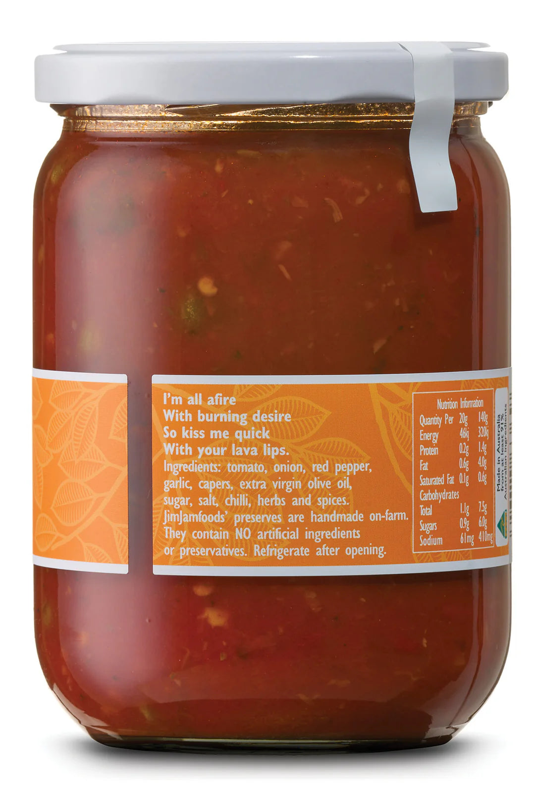 JimJam - Pasta Sauce - Lava Lips (540g)