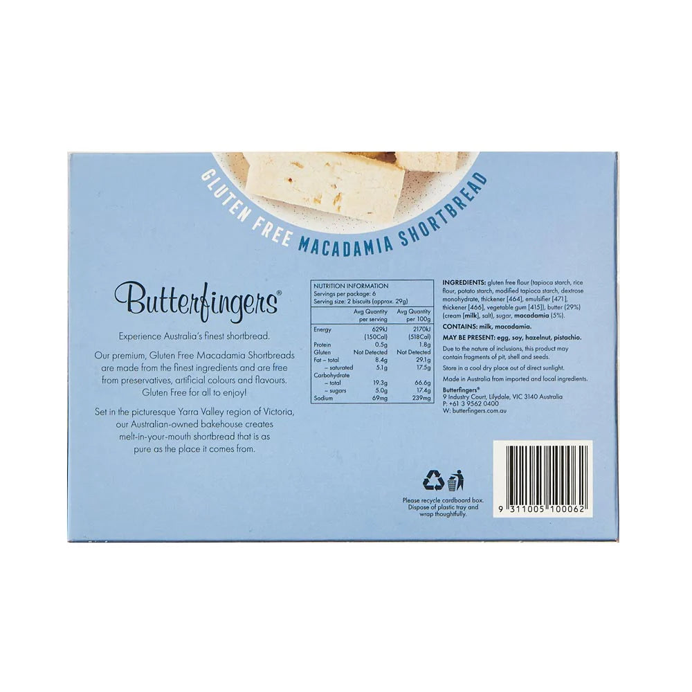 Butterfingers - Shortbread - Macadamia Gluten Free (175g)