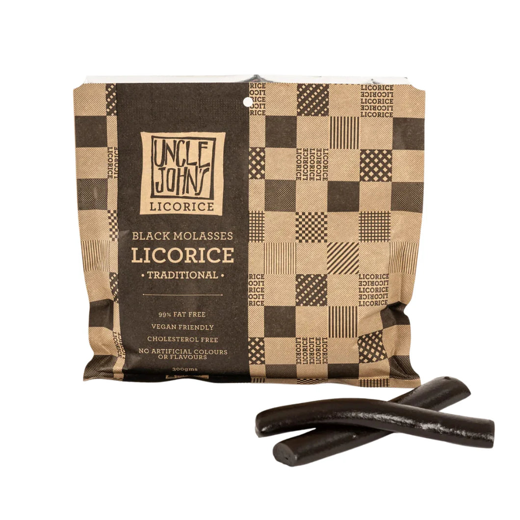 Uncle John's - Plain Molasses Licorice (300g)