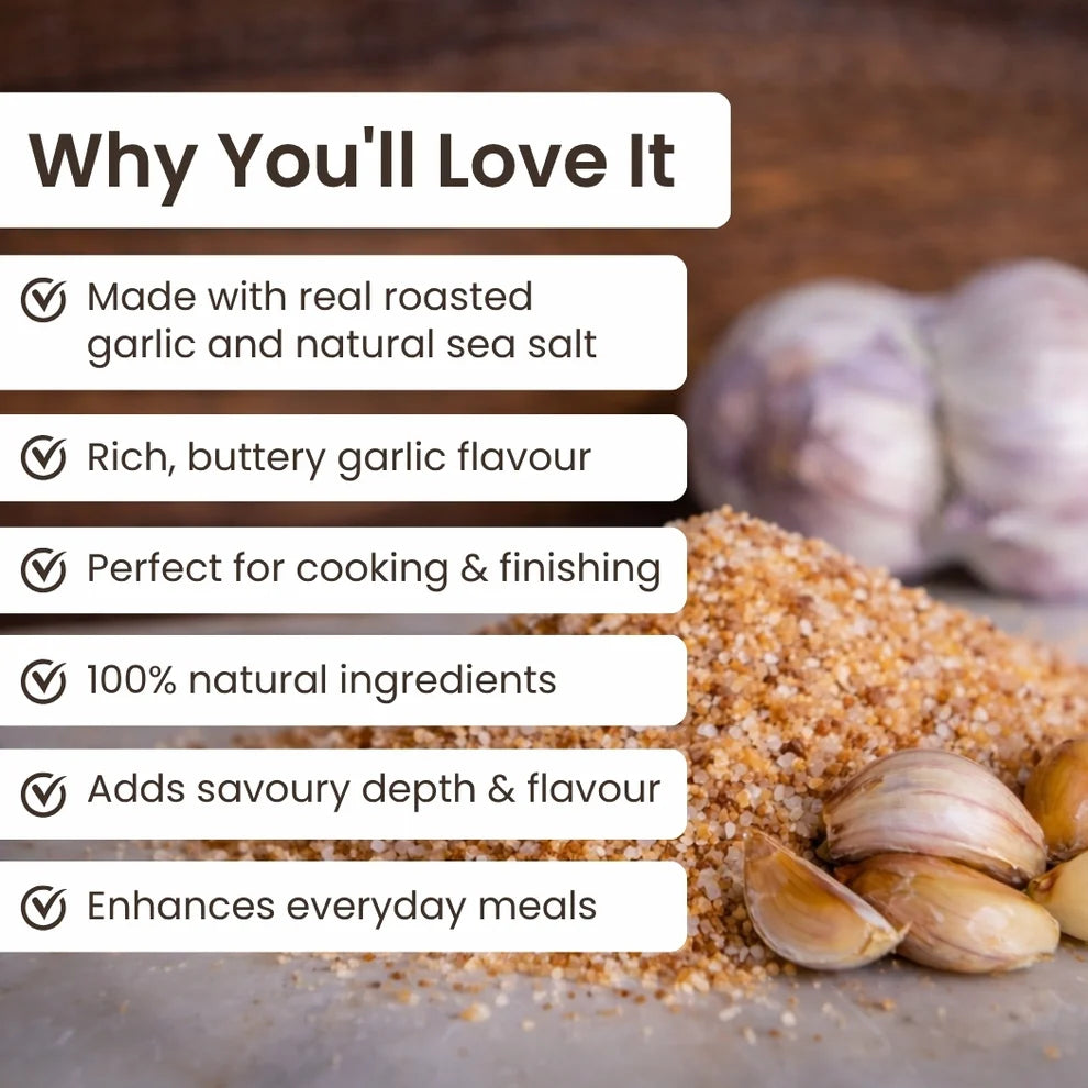 The Salt Box - Roasted Garlic Salt Jar (180g)