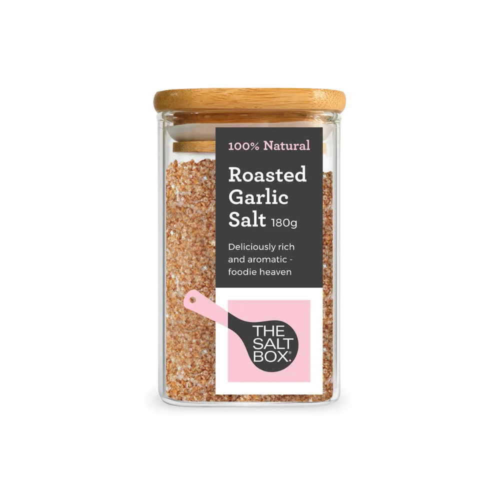 The Salt Box - Roasted Garlic Salt Jar (180g)