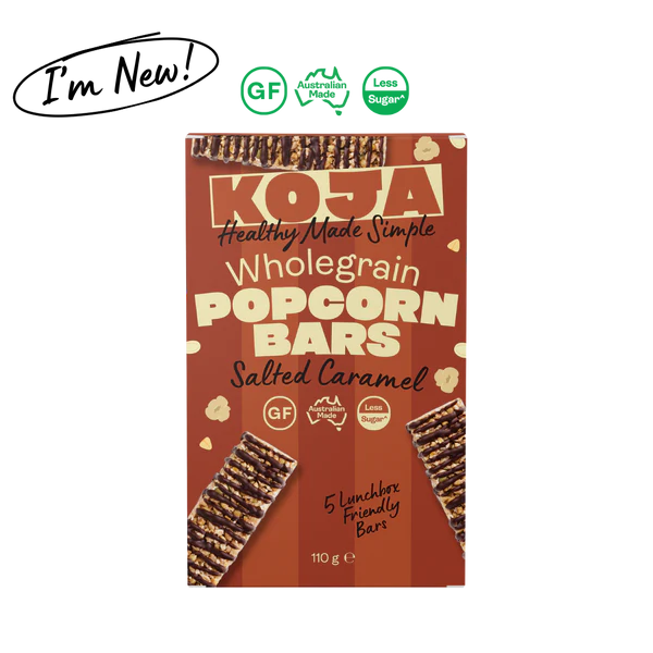 KOJA - Salted Caramel Wholegrain Popcorn Bars (110g)
