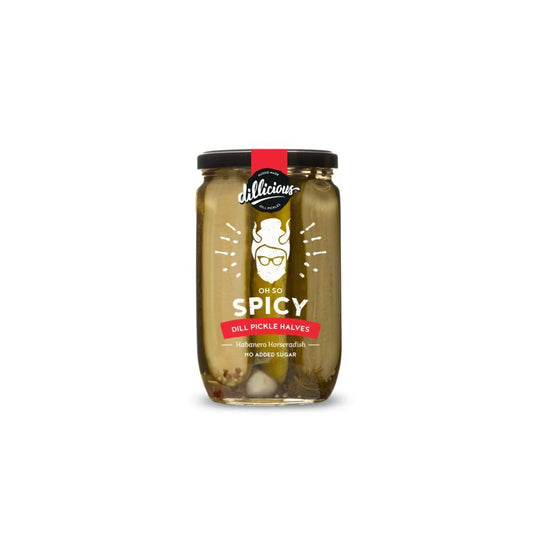 Dillicious - Oh So Spicy Dill Pickle Halves (675g)