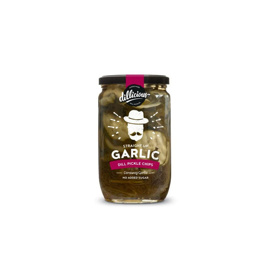 Dillicious - Straight Up Garlic Dill Pickle Chips (675g)