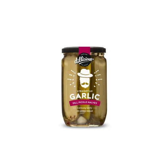 Dillicious - Straight Up Garlic Dill Pickle Halves (675g)