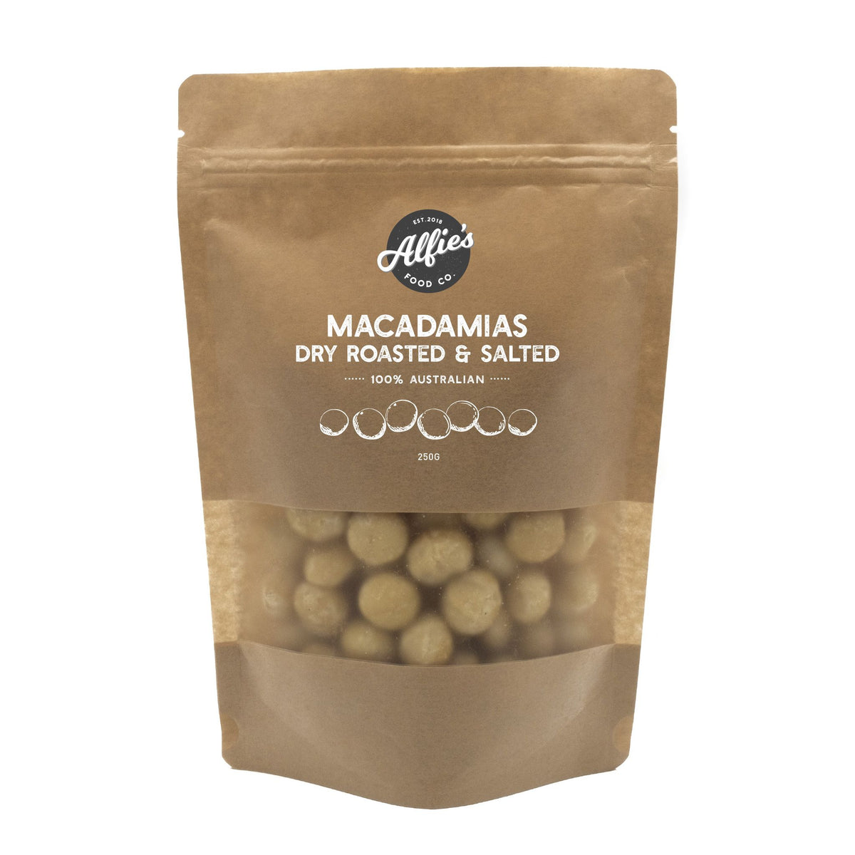 Alfie's - Nut Pouch - Macadamias - Roasted & Salted