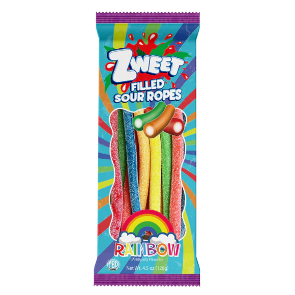 ZWEET - Sour Ropes - Filled Rainbow (128g) – Alfie's Food Co.