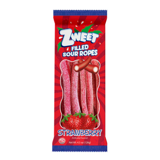 ZWEET - Sour Ropes - Filled Strawberry (128g)