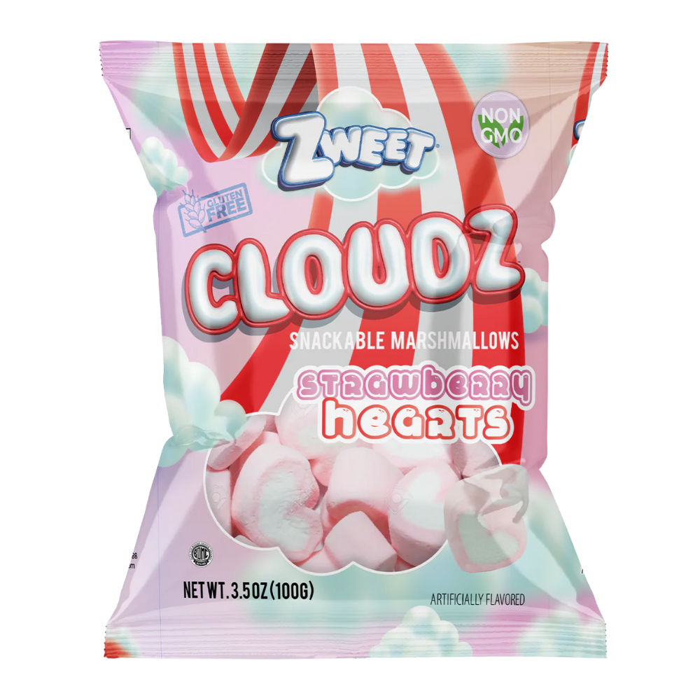 ZWEET - Cloudz Marshmallow - Strawberry Hearts (100g)