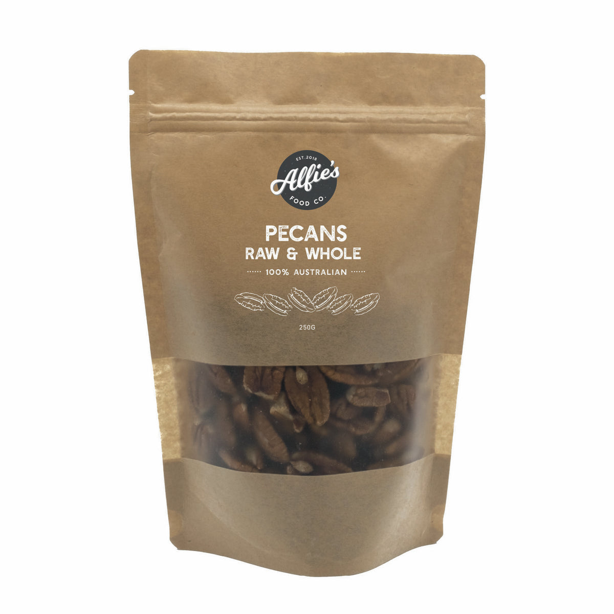 Alfie's - Nut Pouch - Pecans - Raw Kernels