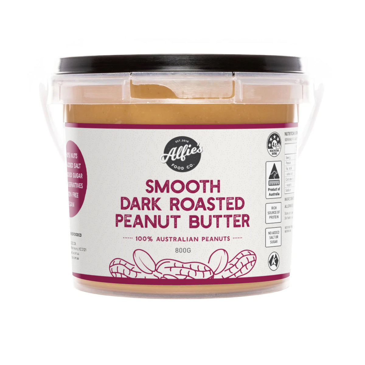Alfie's - Butter - Smooth Dark Roasted Peanut