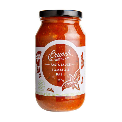 Crunch Preserves - Pasta Sauce - Tomato and Basil (520g)