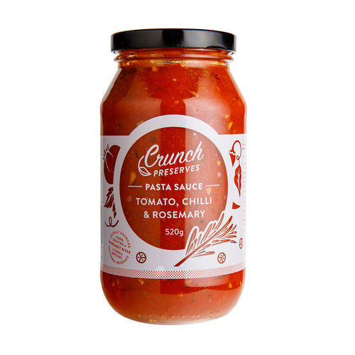 Crunch Preserves - Pasta Sauce - Tomato, Chilli and Rosemary (520g)